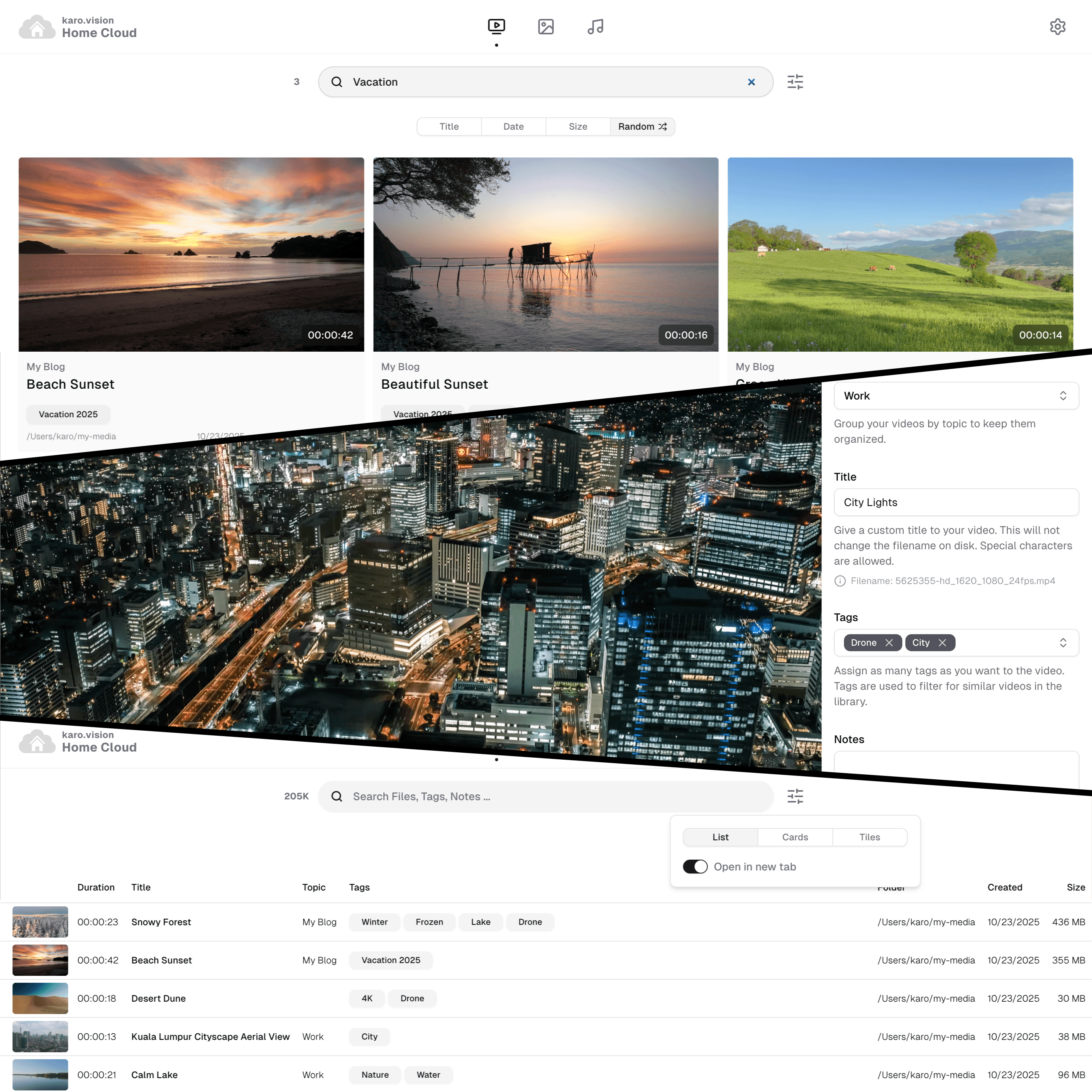 Organization features
